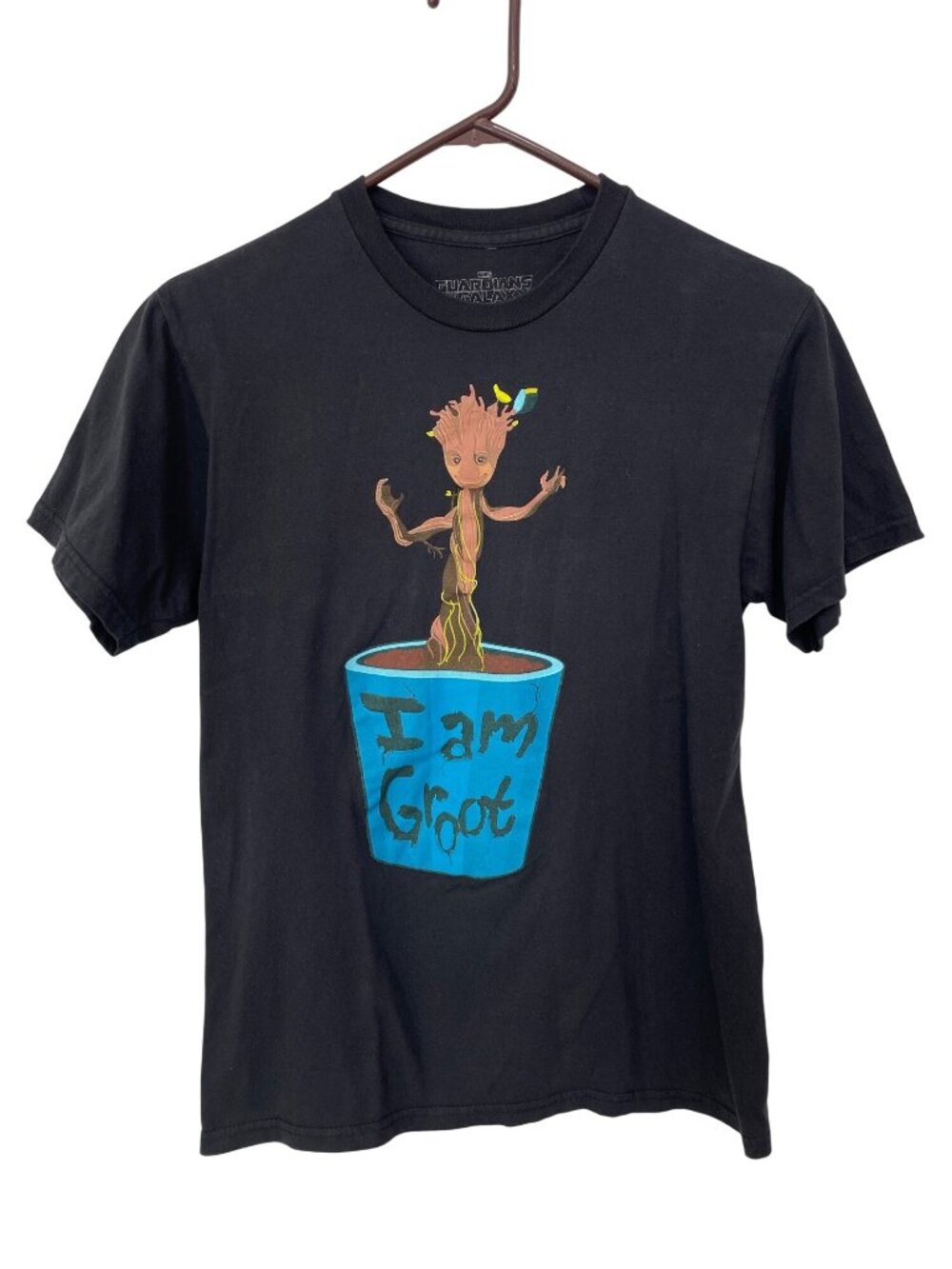 Marvel Graphic Tee Small Guardians Of The Galaxy Baby Groot Short Sleeve Black